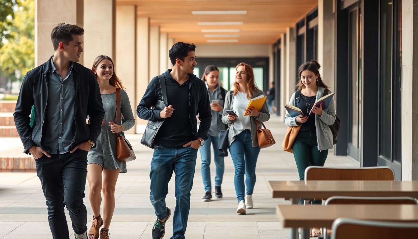 Modern university campus for students